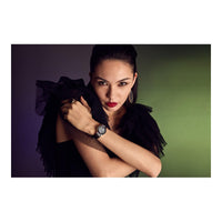 Citizen Eco Drive Maléfica Charm Box Set, Disney Villains, correa de cuero negro, Tono-plateado, Classic