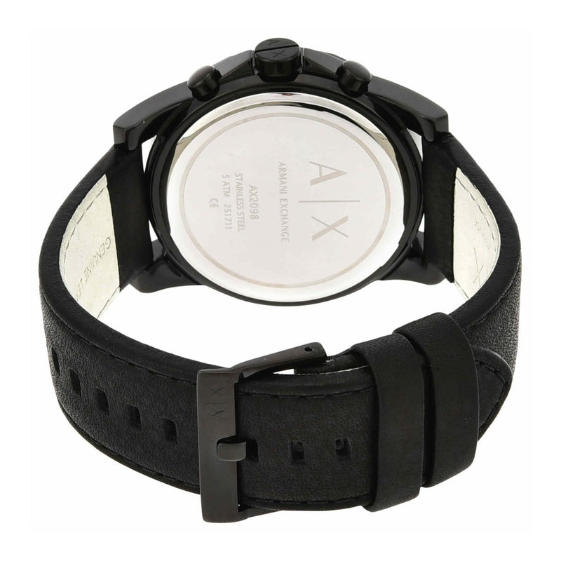 Reloj cronógrafo para hombre AX Armani Exchange, correa de cuero, acero inoxidable o silicona, moderno y resistente