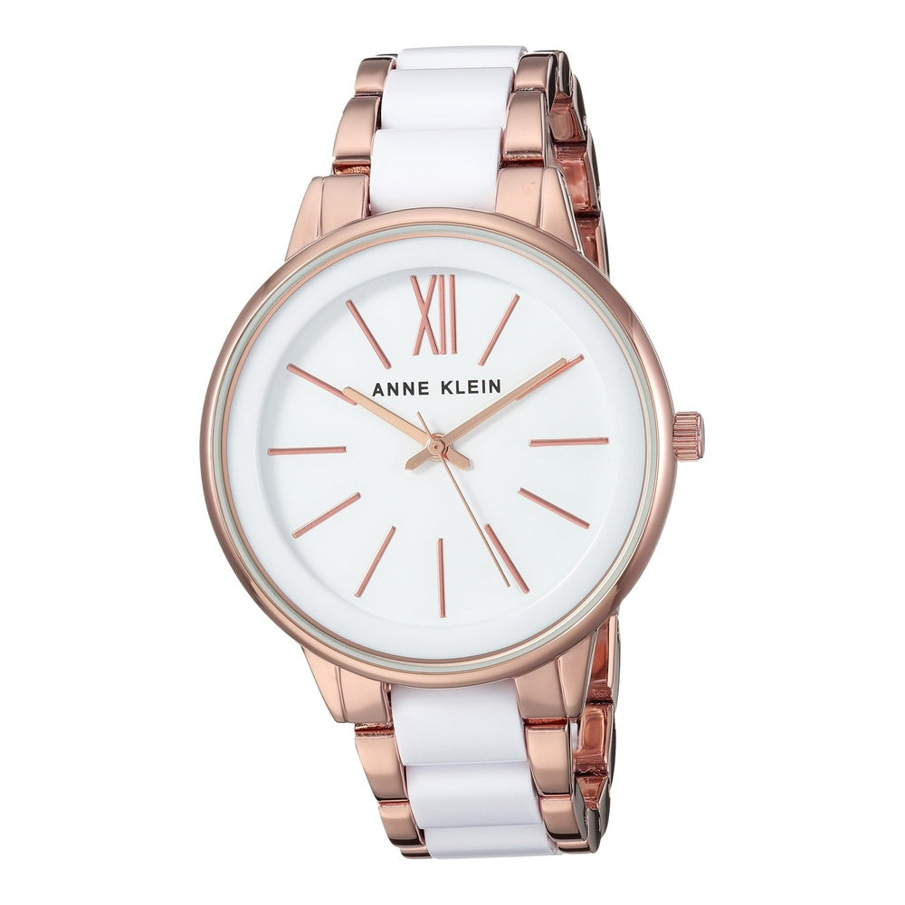 Reloj de pulsera de resina para mujer con cristal mineral resistente y movimiento de cuarzo japonés de Anne Klein