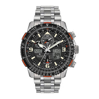 Citizen Reloj Promaster Air Skyhawk Eco-Drive Super Titanium para hombre con cronometraje atómico y cristal antirreflectante