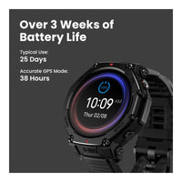 Reloj inteligente Amazfit T-Rex 3 Pro con pantalla AMOLED de zafiro, bisel de titanio y GPS de doble banda