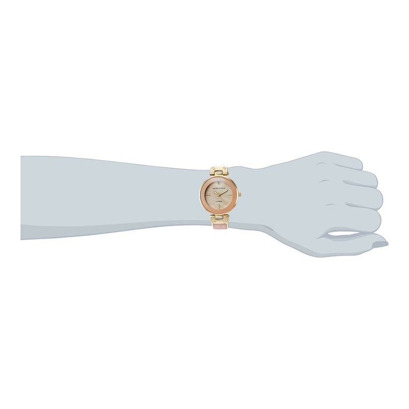 Anne Klein Reloj de Pulsera con Esfera de Diamantes y Brazalete de Metal Dorado