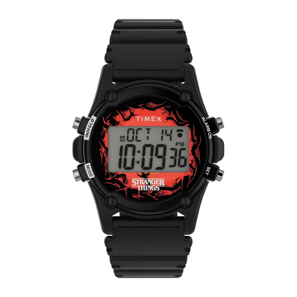 Reloj de Pulsera Timex Stranger Things con cronógrafo, alarma y resistencia al agua, diseño exclusivo y moderno para hombres