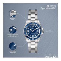 Invicta Mens Watch Stainless Steel 40mm