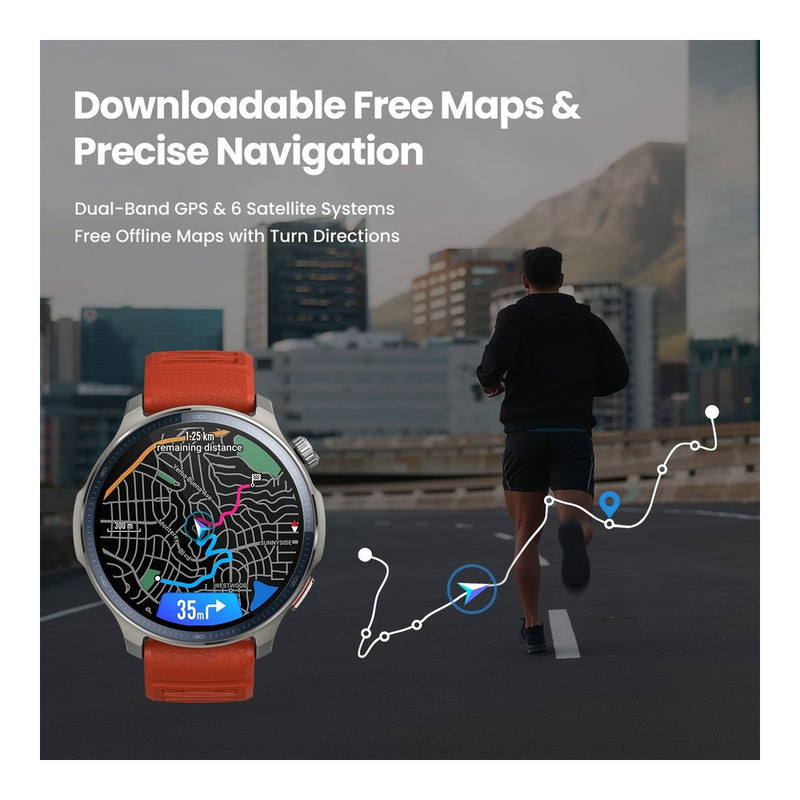 Amazfit Balance 2 - Reloj inteligente con cristal de zafiro, GPS de doble banda, batería de 21 días y múltiples modos deportivos