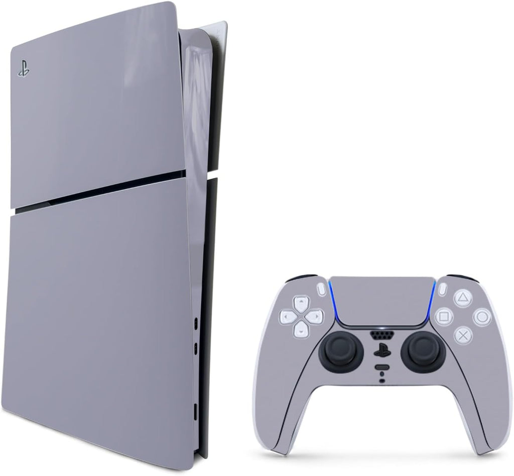MightySkins Skin Compatible with PlayStation 5 Slim Digital Edition Bundle - Solid Gray | Protective, Durable, and Uniqu