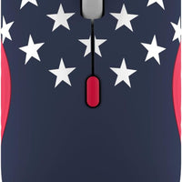 Lenovo 350 Bluetooth Silent Mouse (Fan Edition), Wireless Ergonomic Ambidextrous Design, Bluetooth 5.3, Adjustable DPI up to 2400, 36 Month Battery Life, Recycled Materials, USA Flag