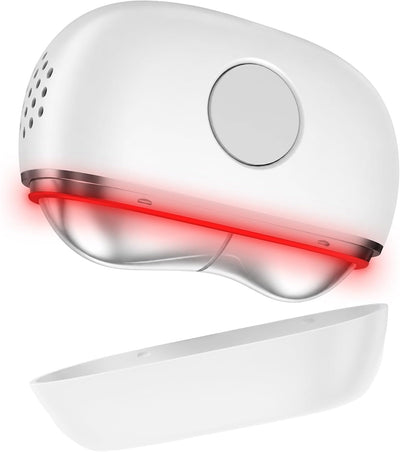 Dopsikn Terapia de luz roja para cara y cuello, masajeador facial Gua Sha de 7 colores con modos caliente y frío, herramienta de desinflador facial de vibración para contornear, levantar, regalos para