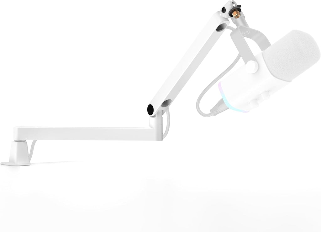 InnoGear Low Profile Mic Arm Boom Arm Microphone Stand Desk Mount, White