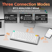 nuphy Air75 V3 Low Profile Mechanical Keyboard, 75% Custom Hot Swappable Wireless Keyboard with Gasket Mount, RGB Backlit, Multi-Device Bluetooth/2.4GHz/USB-C for Mac Windows, White-Brown Nano Switch