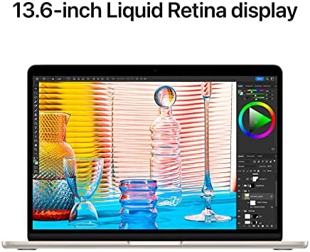 Apple 2022 MacBook Air with Apple M2 Chip, 13-inch, 8GB RAM, 256GB SSD Storage, Starlight (Renewed Premium)
