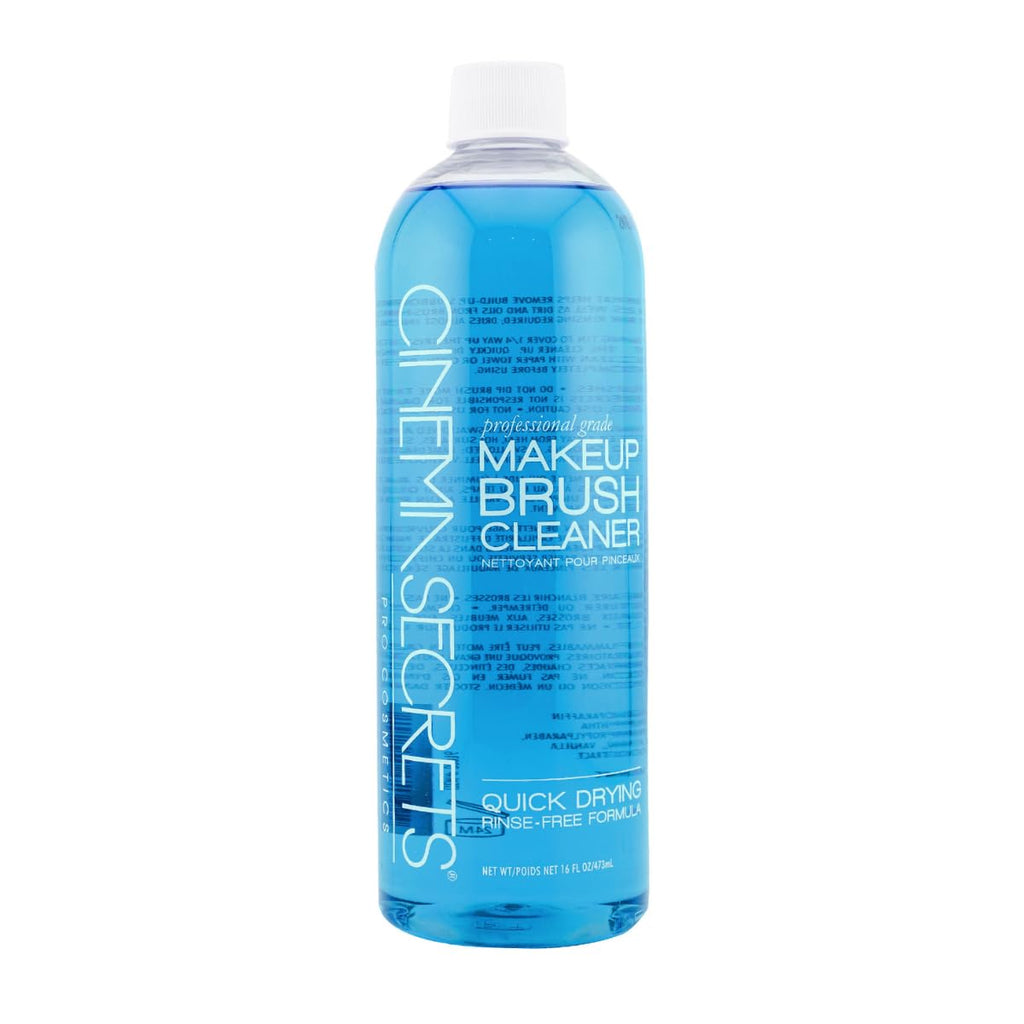 Cinema Secrets Original Blue Vanilla Makeup Brush Cleaner Solution - Professional Cleanser for Makeup Brushes - Quick-Drying, Rinse-Free Formula - Removes Stubborn Waterproof Make Up (16 fl oz) - 8 Fl Oz (Pack of 1)