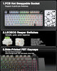 AULA F75 Pro Wireless Mechanical Keyboard,75% Gasket Hot Swappable Custom Keyboard,RGB Backlit,Pre-lubed Reaper Switches,Side Printed PBT Keycaps,2.4GHz/USB-C/BT5.0 Mechanical Gaming Keyboard