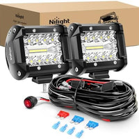 Ofertaza, Nilight LED Light Bar 2PCS 60W 4 Inch Flood Spot Combo LED Work