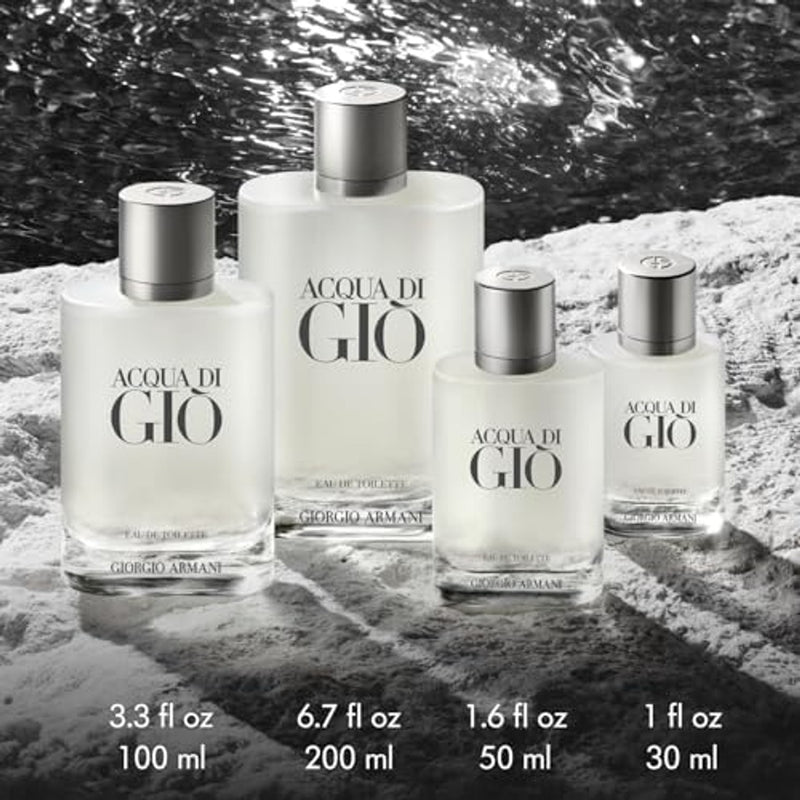 Armani Beauty - Acqua di Giò - Eau de Toilette - Colonia para Hombre - Fragancia de larga duración con notas de bergamota, jazmín, almizcle blanco, pachulí y madera de cedro