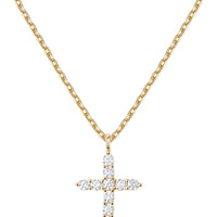 Ofertaza, PAVOI 14K Gold Plated Cubic Zirconia Cross Necklace