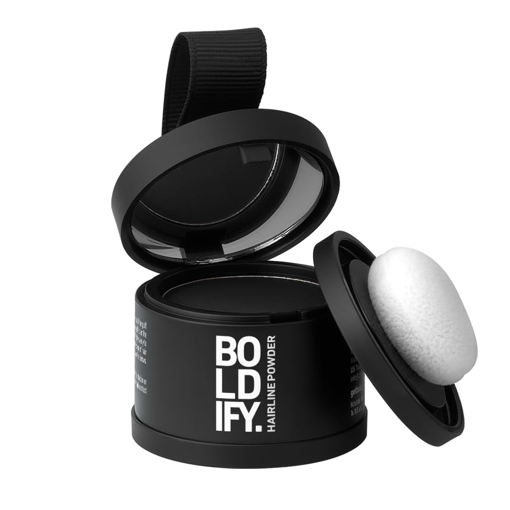 Boldify Hairline Powder, Root Touch Up Hair Color Black 4g