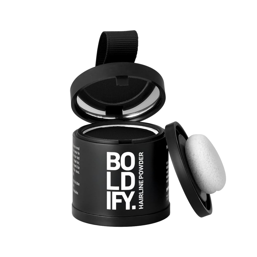 Boldify Hairline Powder, Root Touch Up Hair Color Black 10g