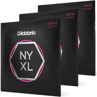 D'Addario NYXL0942-3P Electric Guitar Strings, 09-42, 3 Sets