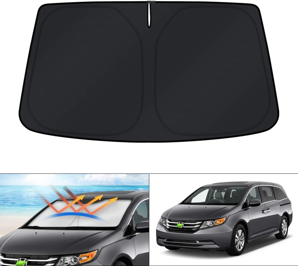 KUST Windshield Sun Shade for Honda Odyssey Mini Van 2011-2015 2016 2017 Accessories Window Sunshade Sun Visor Protector