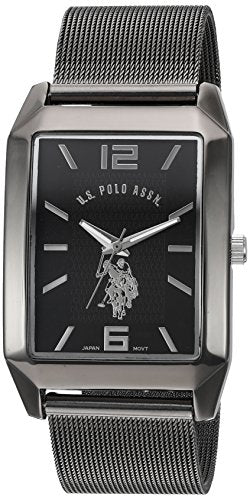 Accutime U.S. Polo Assn. Classic Men's Quartz Metal and Alloy Watch, Color:Black (Model: USC80383)
