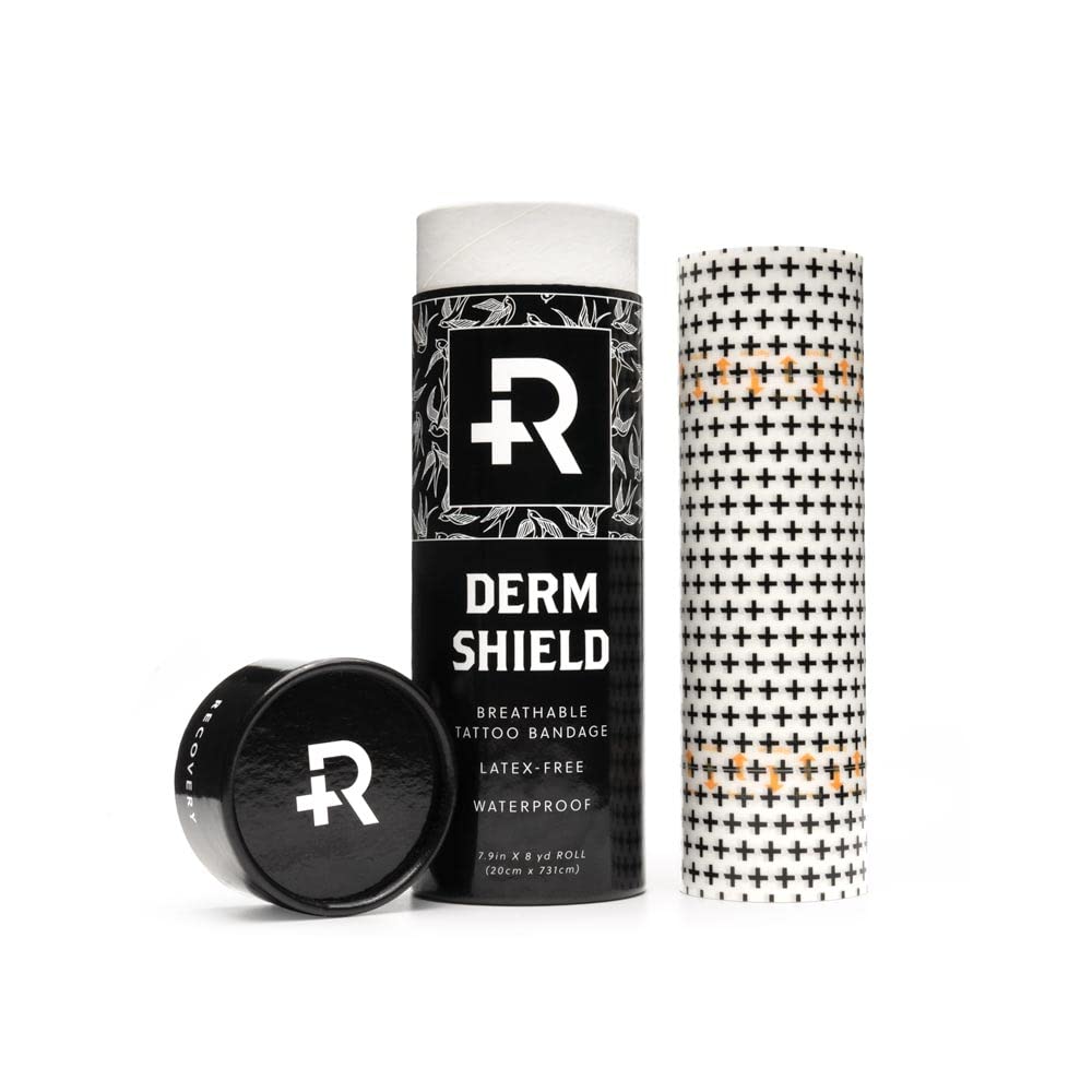 Recovery Aftercare Derm Shield Tattoo Cover Up Patch - Latex-Free & Waterproof Tattoo Aftercare Bandage - Transparent Ma