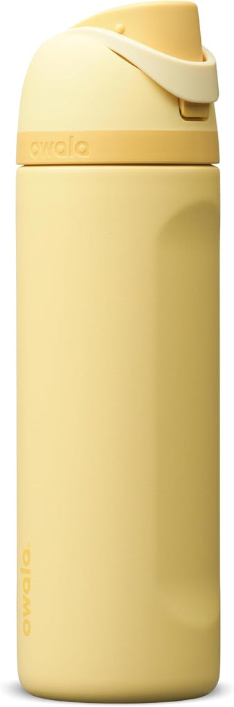 Owala FreeSip Stainless Steel Water Bottle 24 oz Butter Half