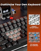 Redragon Wireless Mechanical Keyboard, Gasket RGB Gaming Keyboard with Screen & Knob, 3-Modes (Bluetooth/2.4G/Wired) 81 Custom Keys, Thick Pre-Lubed Linear Switch, Side Printed PBT Keycaps, K708GG-Pro