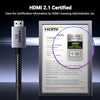 UGREEN 8K HDMI 2.1 Cable 48Gbps 6.6FT, Certified Ultra High Speed HDMI Cord Aluminum, 4K@240Hz 120Hz 10K 8K@60Hz, HDCP 2.2&2.3, eARC HDR 10 Dolby Compatible with PS5/Blu-ray/Roku TV/Switch 2/Mac mini