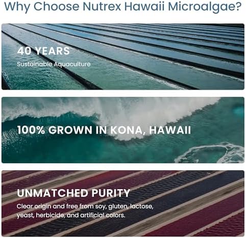 Nutrex Hawaii Pure Hawaiian Spirulina Tablets, Vegan, 500 mg, 400 Count