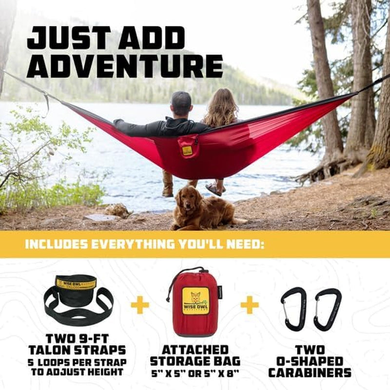 Hamaca de camping Wise Owl Outfitters – Hamaca portátil de hasta 227 kg
