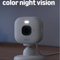 Blink Mini 2K+ (newest model) – Plug-in Home & Pet Indoor Security Camera with 2K video resolution, night vision, enhanced audio, motion detection – 2 cameras (White)