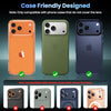 Uyiton Compatible with iPhone 17 Pro Camera Lens Protector - [Not Easy to Break][Strong Adsorption][Case-Friendly] Metal Tempered Glass Rear Camera Screen Cover - Cosmic Orange