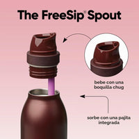 Owala FreeSip Twist Stainless Steel Water Bottle 24 oz Black Cherry