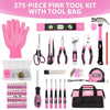 KingTool 275-Piece Pink Tool Set - Pink Tool Kit with 12