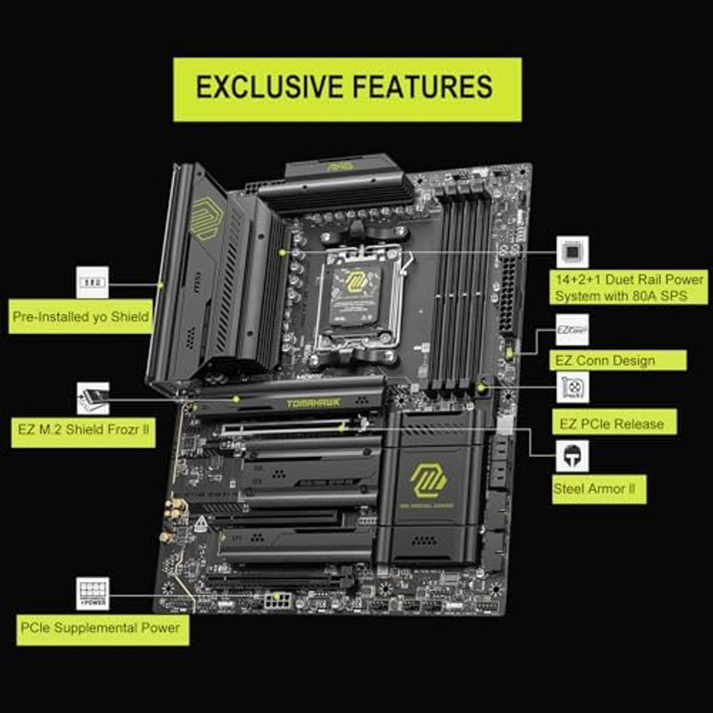 Micro Center AMD Ryzen 9 9900X CPU Processor with MSI MAG X870E Tomahawk WiFi ATX Motherboard (DDR5, PCIe 5.0 x16, M.2 Gen5, Wi-Fi 7, 5G LAN)