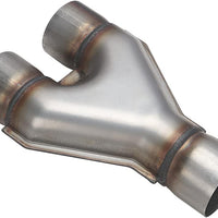 A-KARCK Exhaust Y Pipe 2.5" Inlet, Stainless Steel 10" Long Dual 2.5" Outlet Y Pipe Withstands High Temperatures(Wide-bo