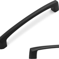 BUKOBYHE 10 Pack 5 Inch Kitchen Cabinet Handles Matte Black Cabinet Pulls Zinc Alloy Drawer Pulls Solid Kitchen Hardware