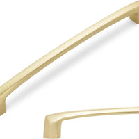 BUKOBYHE 10 Pack 7 Inch Kitchen Cabinet Handles Brushed Brass Cabinet Pulls Zinc Alloy Drawer Pulls Solid Kitchen Hardwa