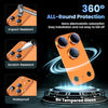 Uyiton Compatible with iPhone 17 Pro Camera Lens Protector - [Not Easy to Break][Strong Adsorption][Case-Friendly] Metal Tempered Glass Rear Camera Screen Cover - Cosmic Orange