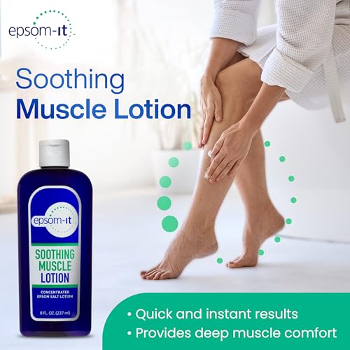EPSOM-IT Soothing Muscle Magnesium Lotion, Epsom Salt, Arnica Cream, 1-Pack