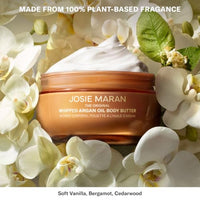 Josie Maran Vanilla Vibezzz Whipped Argan Body Butter, Travel Size, 2 fl oz