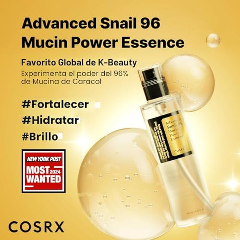 COSRX Sérum Reparador de Mucina de Caracol 100 ml, Sérum Facial Hidratante con Filtrado de Secreción de Caracol para Piel Apagada y Líneas Finas, Cuidado de la Piel Coreano