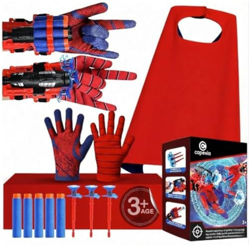 Superhero Toy Set – Includes 2 Shooters, 2 Gloves, and 1 Cape