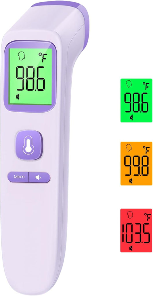 No-Touch Thermometer for Adults, Kids, Babies, 1-Sec Fast Accurate (Purple)