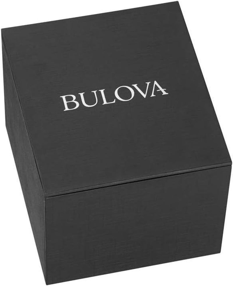 Bulova Men's Classic Stainless Steel 3-Hand Date Calendar Quartz Watch, Grey Dial with Roman Numeral Markers Style: 96B261