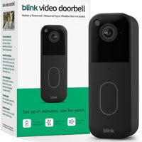 Blink Video Doorbell – Head-to-toe HD view, two-year battery life, and simple setup. Required Sync Module not included – Add-On (Black)