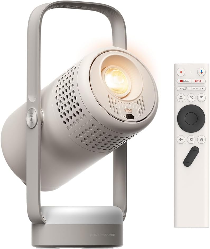 XGIMI Vibe One Battery Powered 1080P Smart Portable Projector (Cloud Ash)