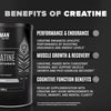Micronized Creatine Monohydrate Powder, Muscle Recovery, Caffeine Free, Creatine Pre Workout, Vegan, Post Workout, Gluten Free, Sugar Free | 80 Servings (5 Grams Each) | 0.8lb