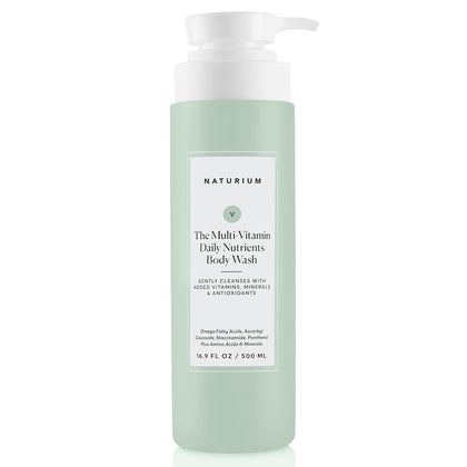 Naturium The Multi-Vitamin Daily Nutrients Body Wash, Hydrating Cleanser, 16.9 oz